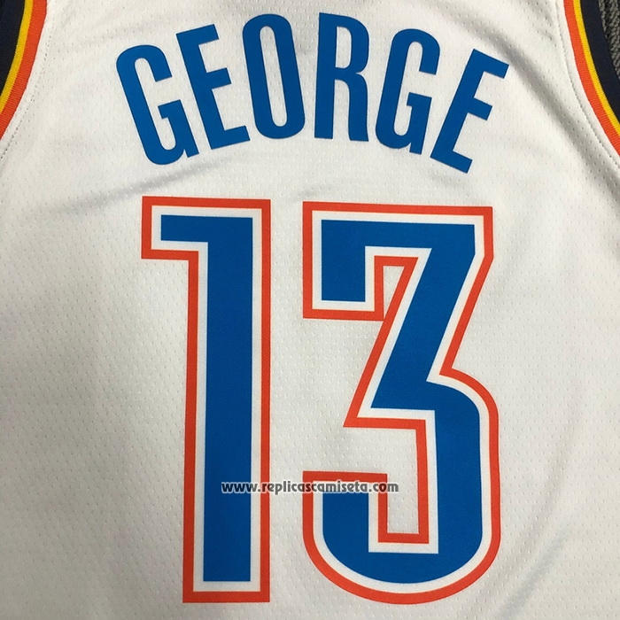 Camiseta Oklahoma City Thunder Paul George #13 Association Blanco